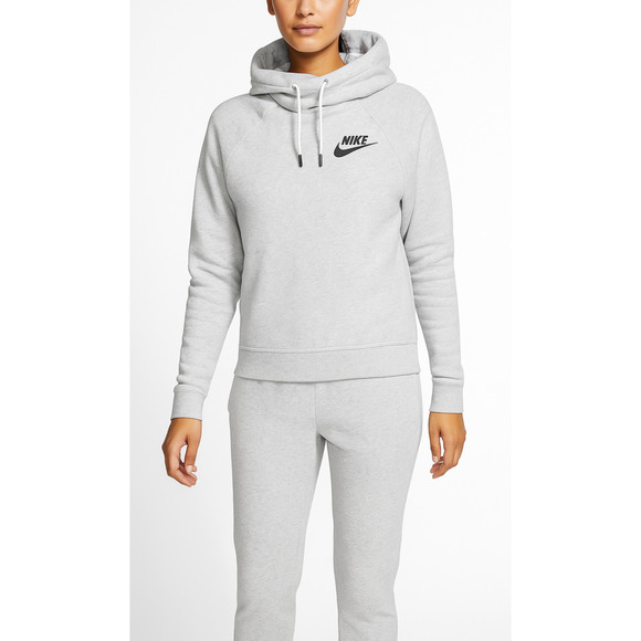 Nike 2-Piece Set Rally Funnel Neck Hoodie & Sweatpants Gray Women's Size XS - Picture 1 of 16